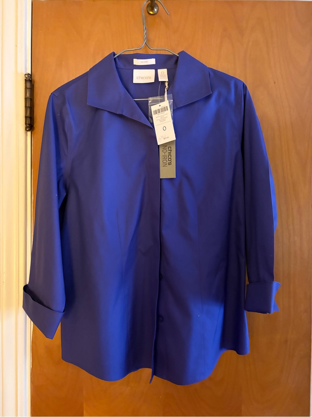 Chico's Cobalt Button-Front Shirt